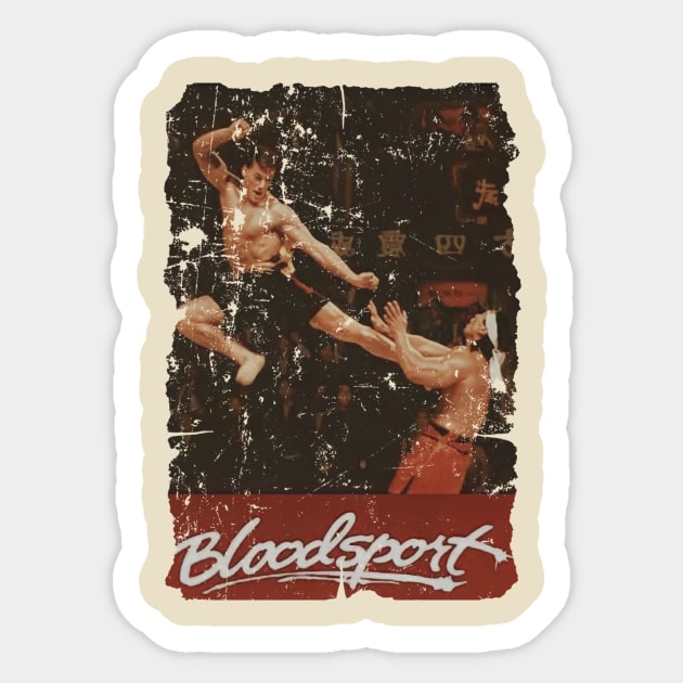 Bloodsport Championship Poster Sticker by Dewyse ilust